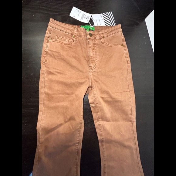 Sandrine Rose x Free People Super Flare Denim Jeans Burnt Size 28 - NWT - Picture 3 of 16